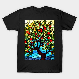 Stained Glass Apple Tree T-Shirt